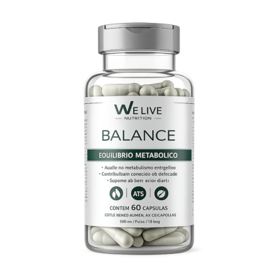 Balance - suplemento WE LIVE para equilíbrio metabólico e bem-estar