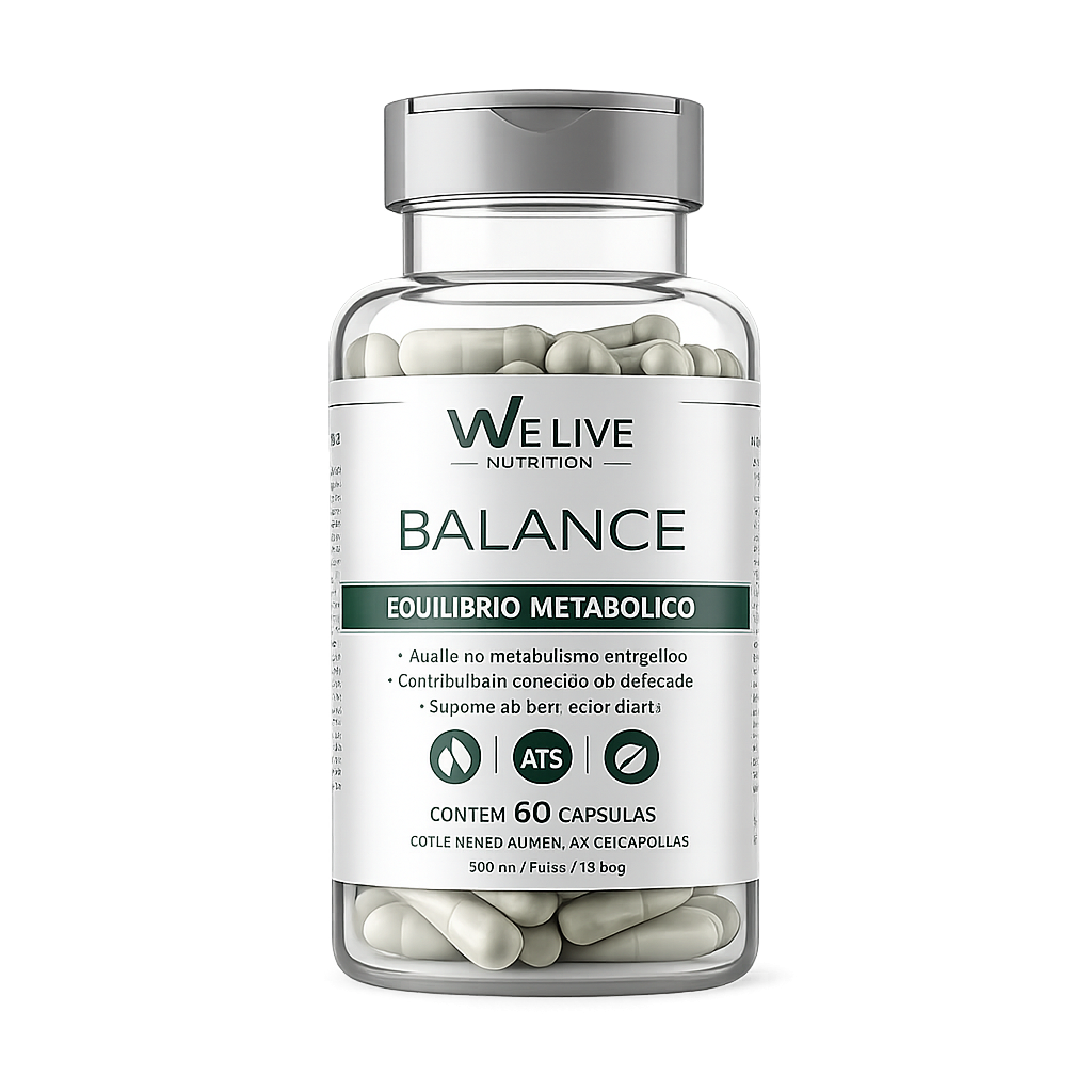 Balance - suplemento WE LIVE para equilíbrio metabólico e bem-estar